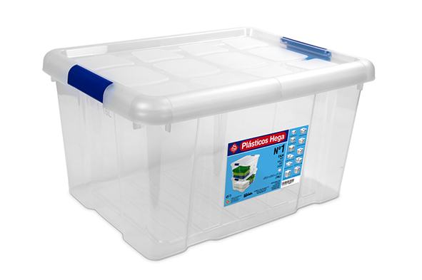 Opbergbox 16 l, transparant, 39,6 x 29,6 x 21,5 cm