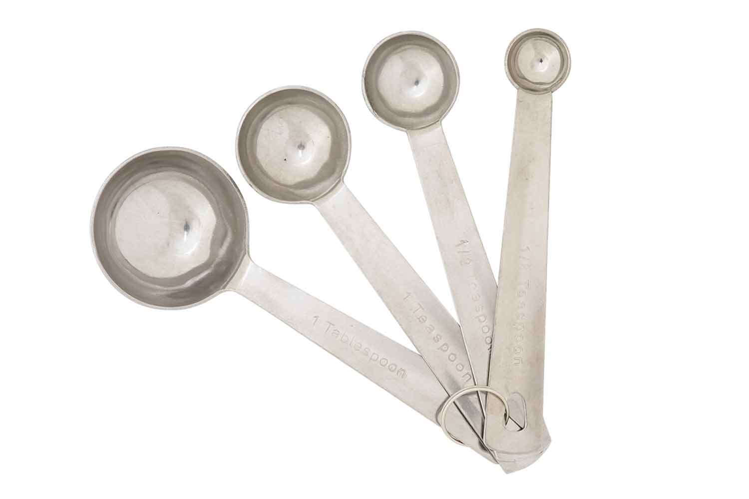 Messlöffel Edelstahl 4er-Set 1,25-2,5-5-15 ml