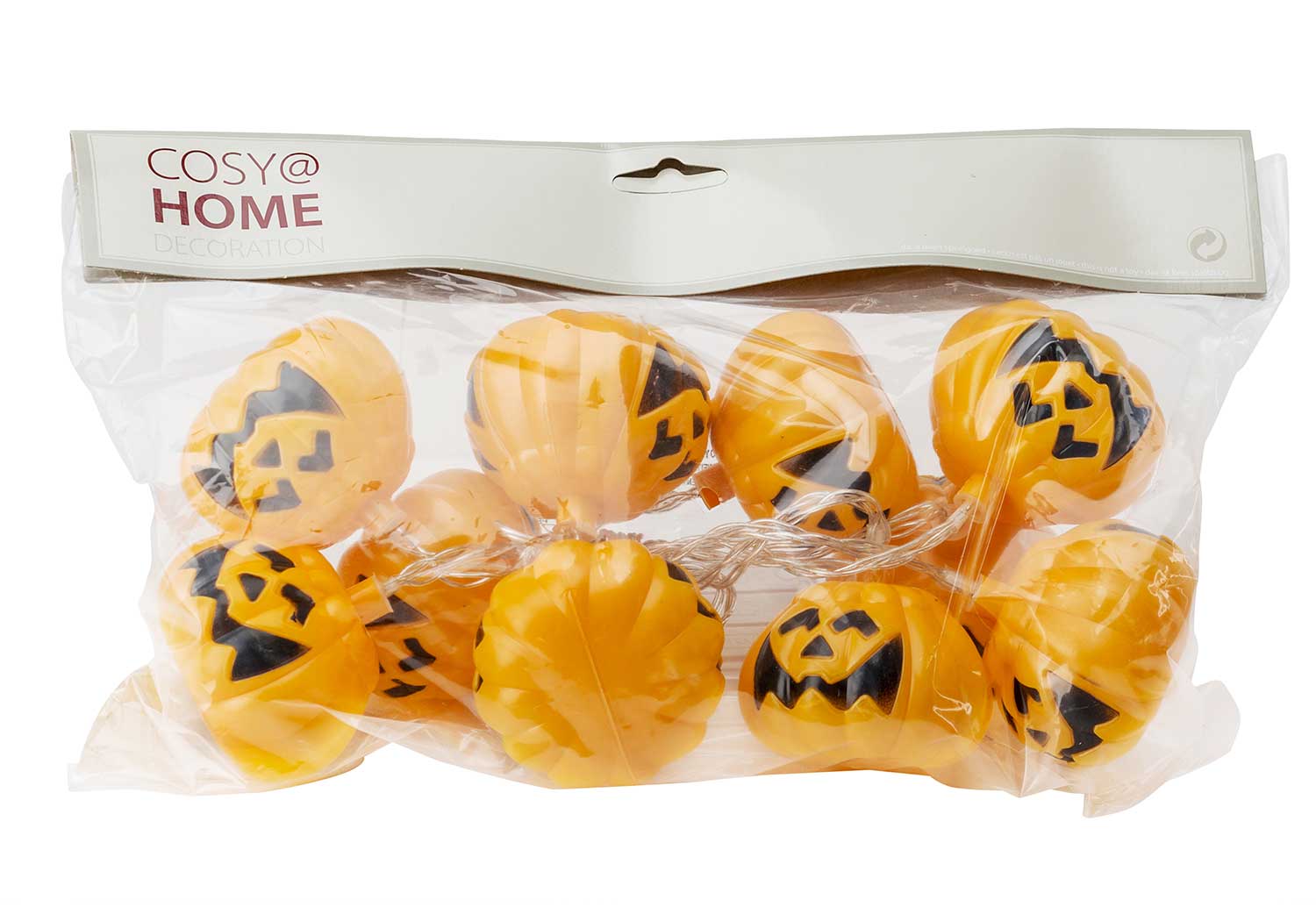 Halloweenverlichting pompoen 10 LED warm wit excl 3 AA-batterijen
