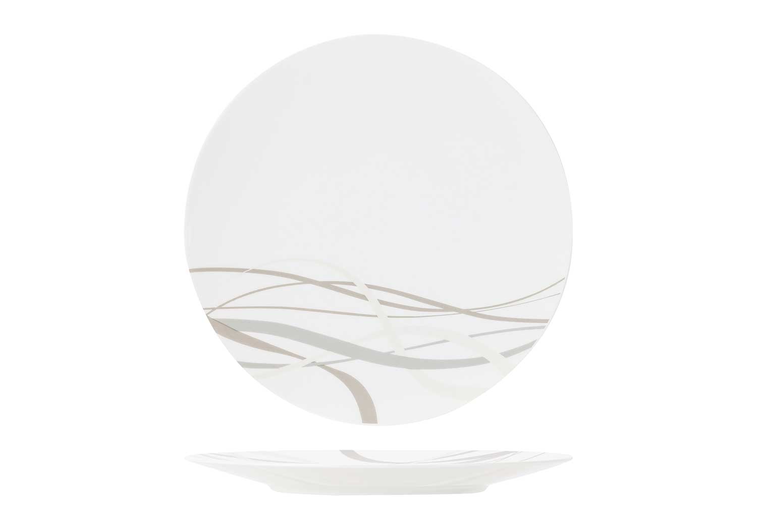 Arabesque plat bord Ø 27 cm lichtgrijs