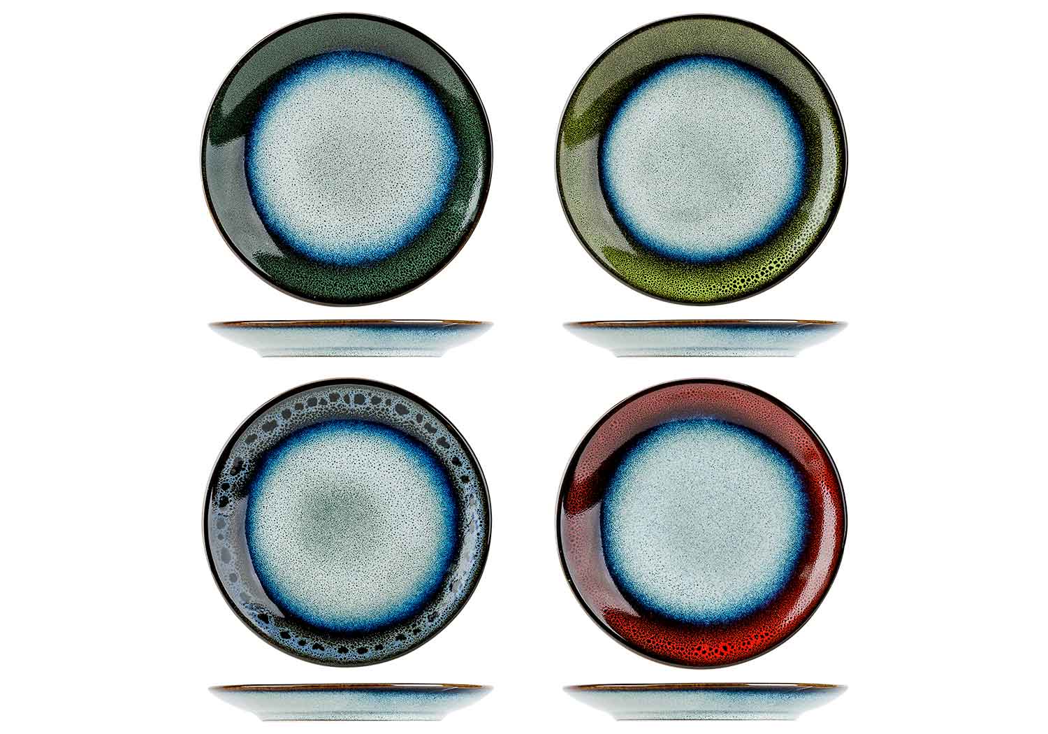 Jamiro Mix broodbordje, steengoed, gemengde kleuren, diameter 14,5 cm