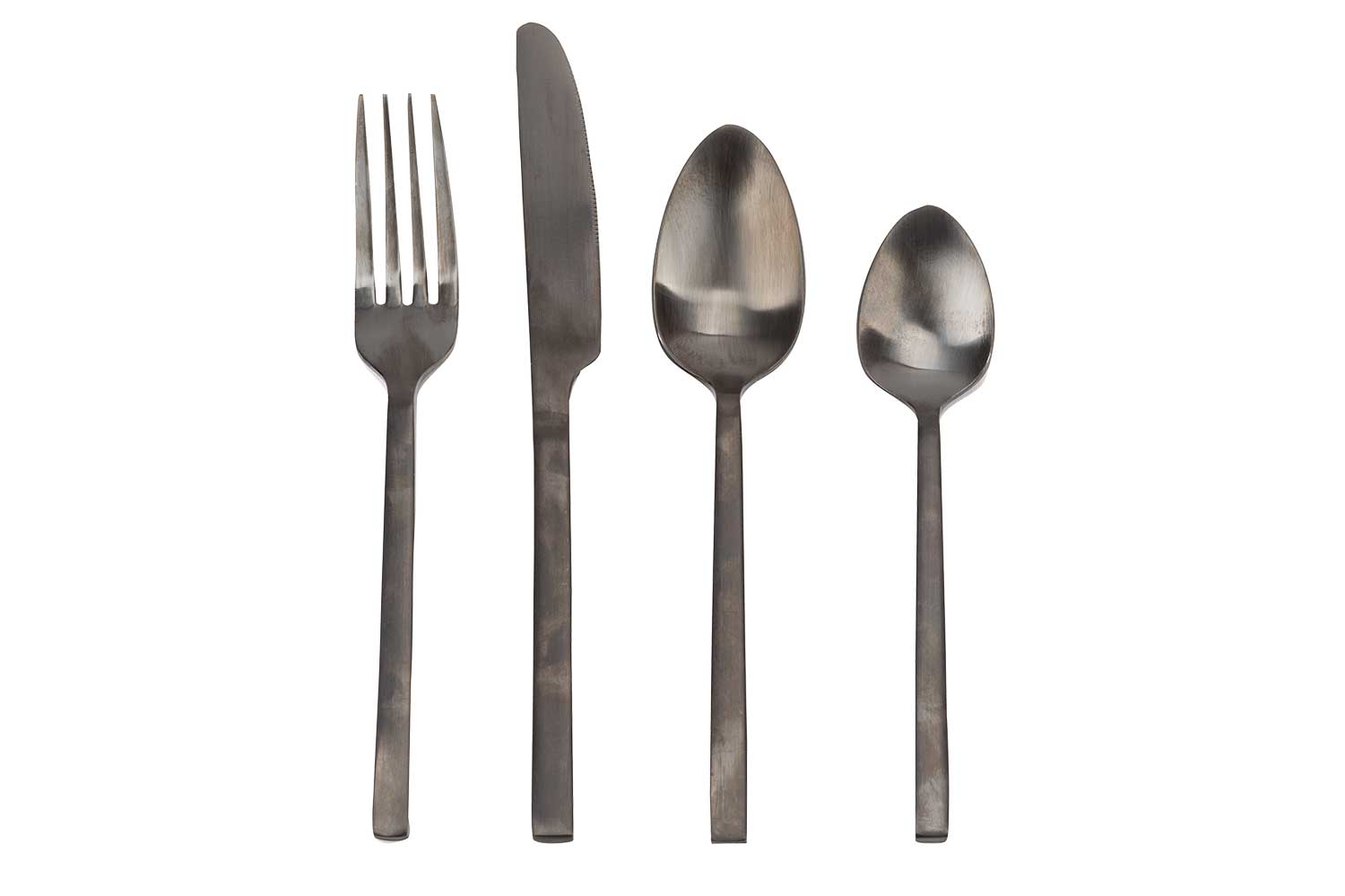 Retro set van 24 bestek zwart
