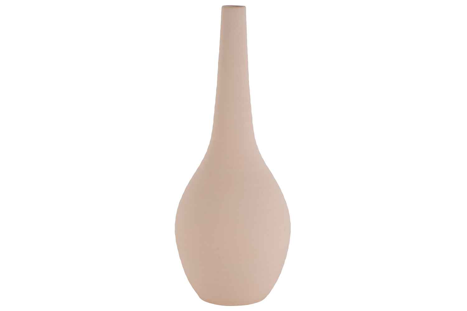 Vaas Sable matte finish zalm 15 x 15 x H 39 cm rond aardewerk
