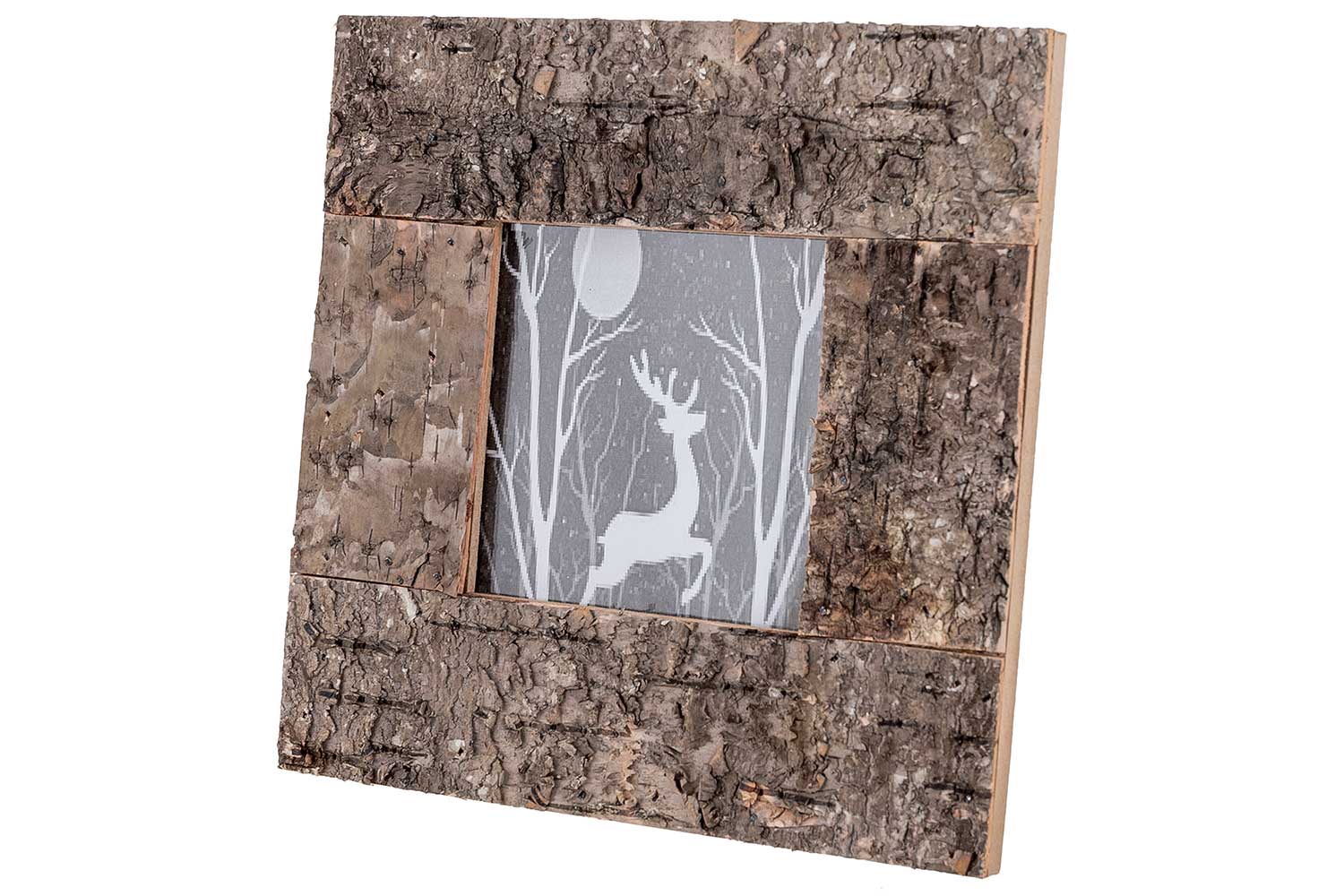 Cadre photo Bark brun bois 19 x 19 cm