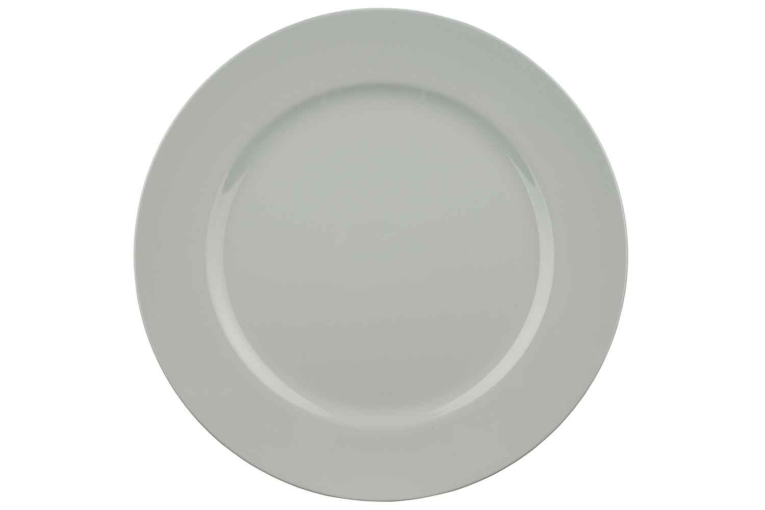 Glossy bord grijs rond kunststof D33 x H2 cm