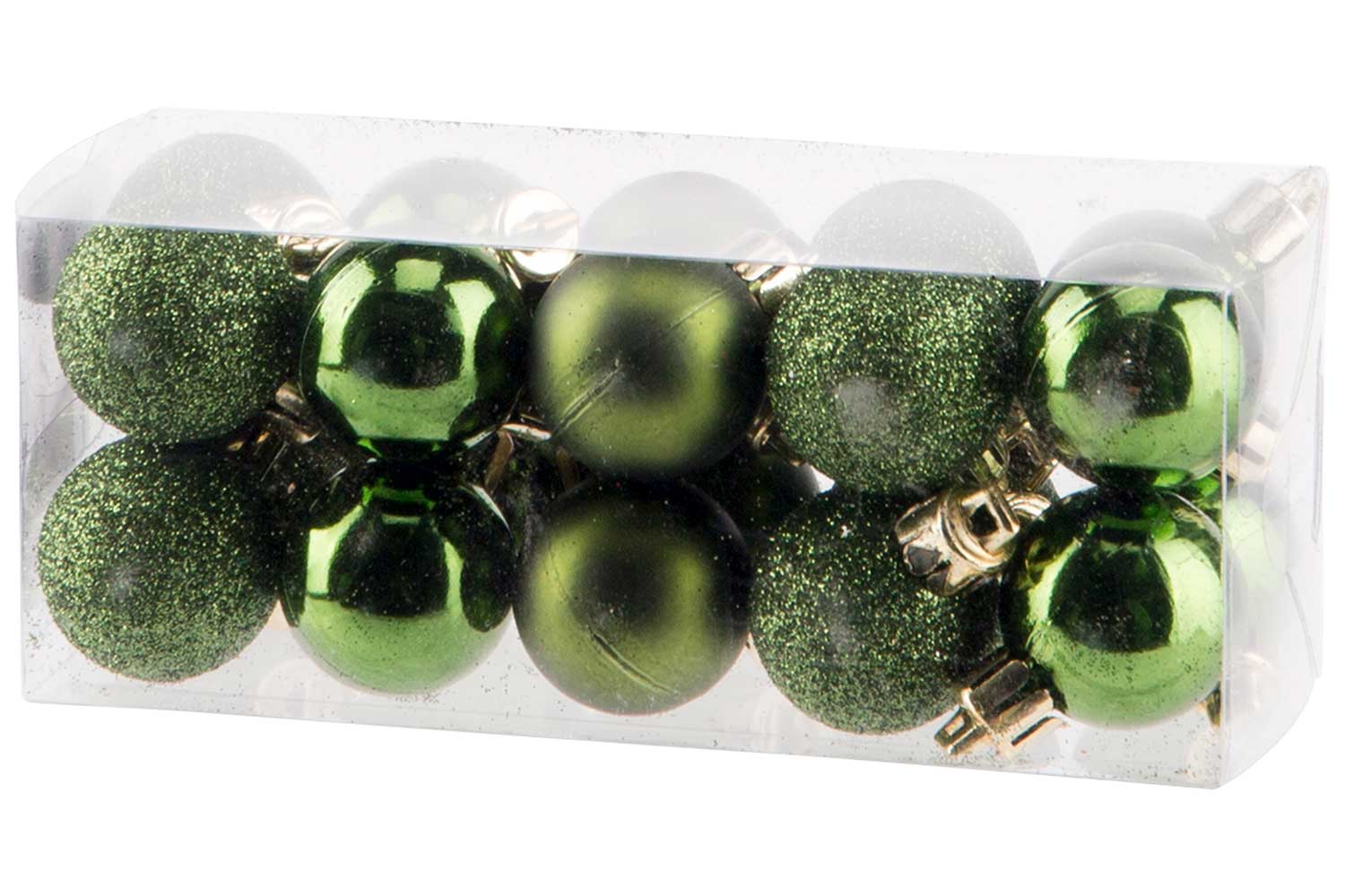 Weihnachtskugel grün Mix 20er-Set, Ø 3 cm