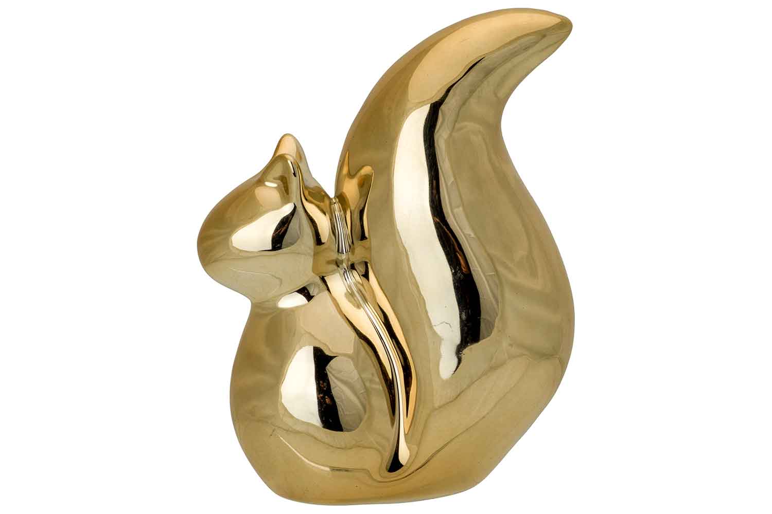 Eekhoorn goud 9,5 x 5,4 x 12,3 cm keramiek