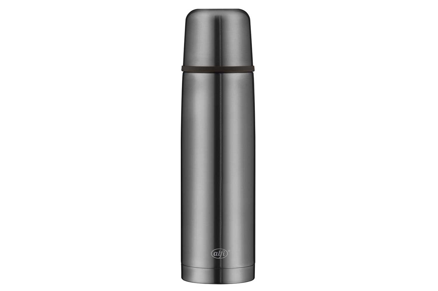 Perfect Isolierflasche grau 0,75 l mit Automatikstopfen Ø 8,5 x H 29,5 cm