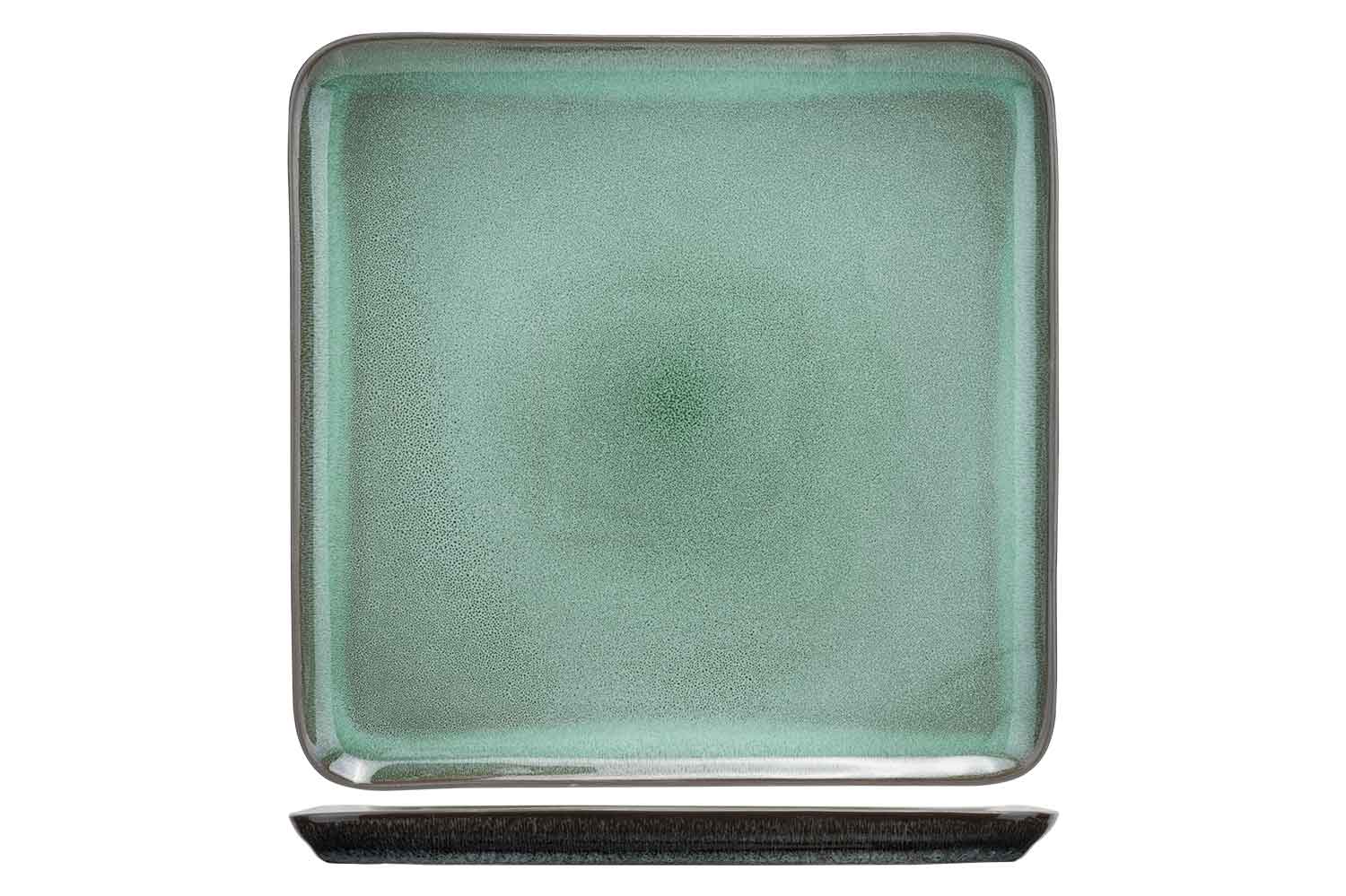 Lerida Meadow bord groen vierkant 25,5 cm