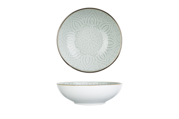 Murano Green diep bord grijsgroen Ø 18,5 cm