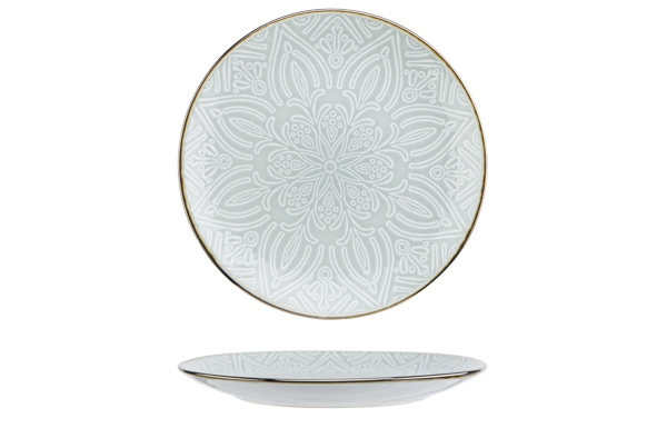 Murano Green dessertbord, grijsgroen, diameter 20 cm