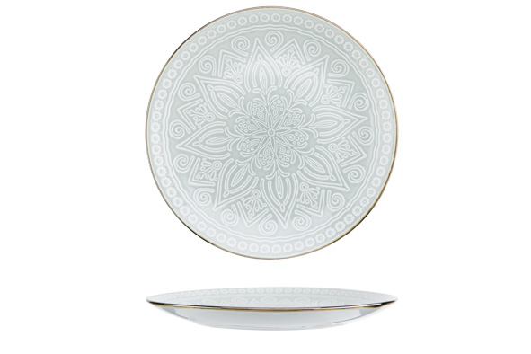 Murano Green plat bord grijsgroen Ø 27,5 cm