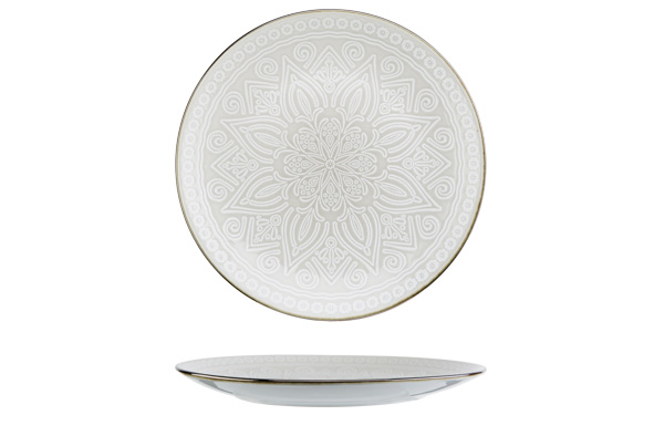 Murano Beige plat bord, beige, diameter 27,5 cm