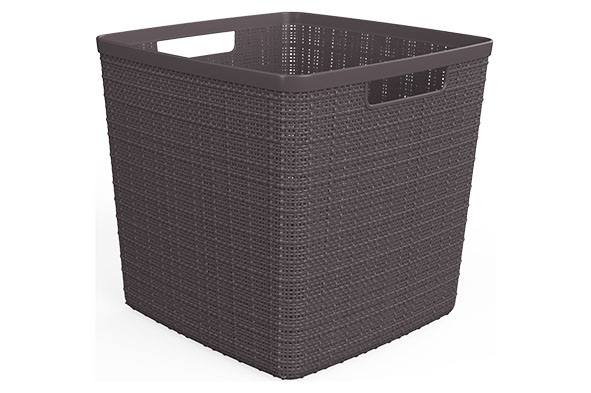 Jute Aufbewahrungsbox Dark Brown 17 l Cube 27,9 x 27,9 x H 27 cm