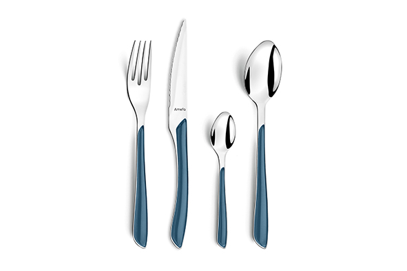 Lot de couverts Eclat Blauw denim 24 pièces