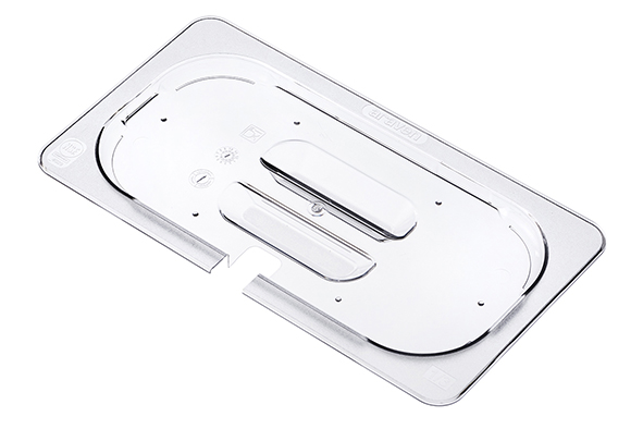 Contact deksel GN1-3 met opening polycarbonaat 32,5 x 17,6 cm