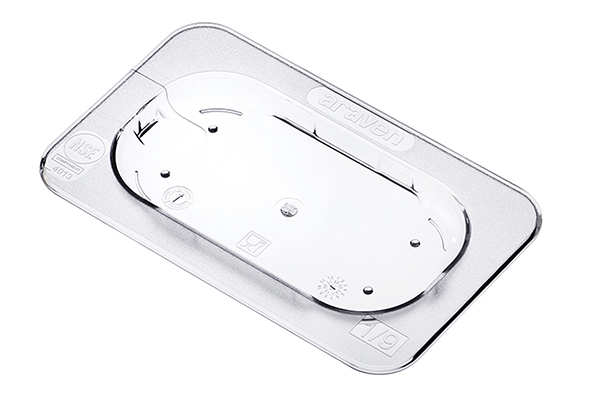 Contact deksel GN 1/9 polycarbonaat transparant 17,6 x 10,8 x 1,3 cm