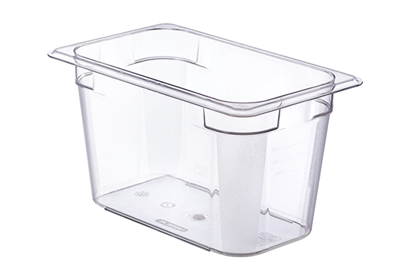 Basic opbergdoos GN 1/4 3,8 l polycarbonaat transparant zonder deksel 26,5x16,2xh15 cm