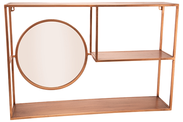 Gestell Mirror kupfer 75 x 18 x H 50 cm rechteckig Metall