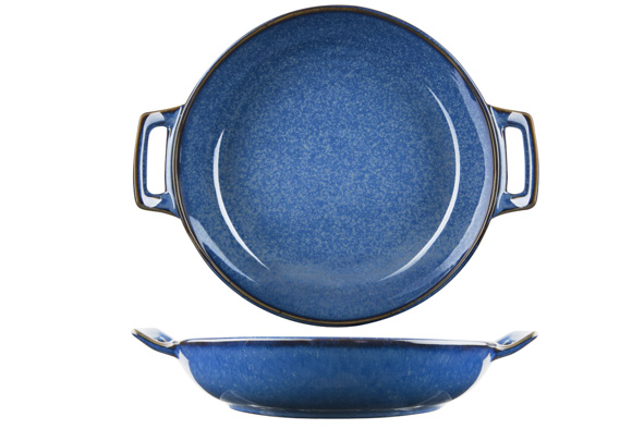 Narwal Blue schaal D 20,4 x 4,5 cm met 2 grepen