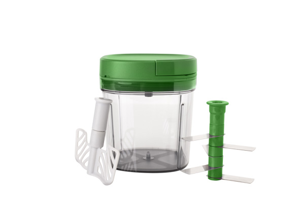 Fresco multihakker groen 0.6 l Ø 11.5 x 12.7 cm met klopper en deksel