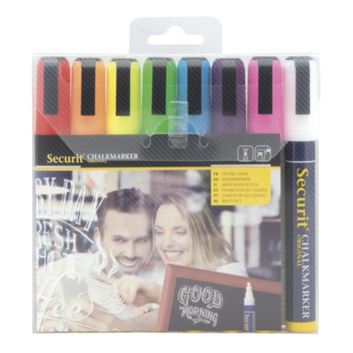 Krijtstift set van 8 liquid multikleur 2-6 mm