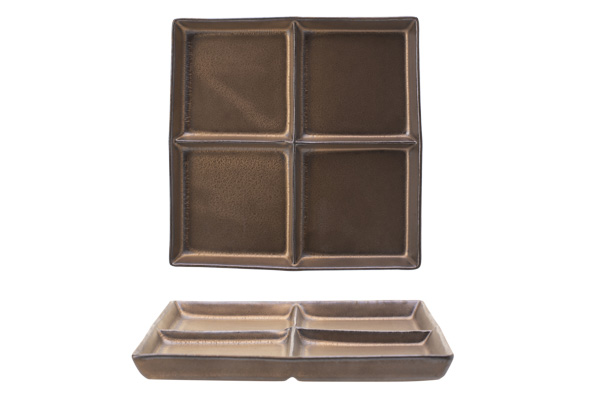 Galileo aperobord 13,5 x 13,5 cm met 4 compartimenten