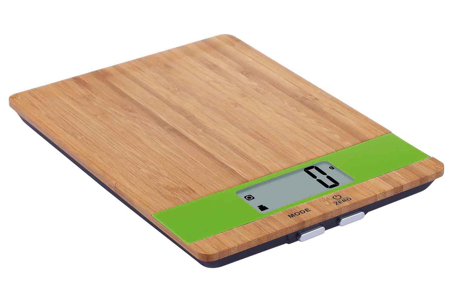 Küchenwaage Bambus-Grün 23 x 17 x H 2,2 cm, 5 kg / 1 g