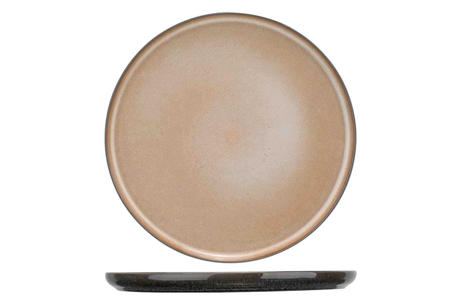 Lerida Desert dinner plate, Ø 26 cm, brown, porcelain