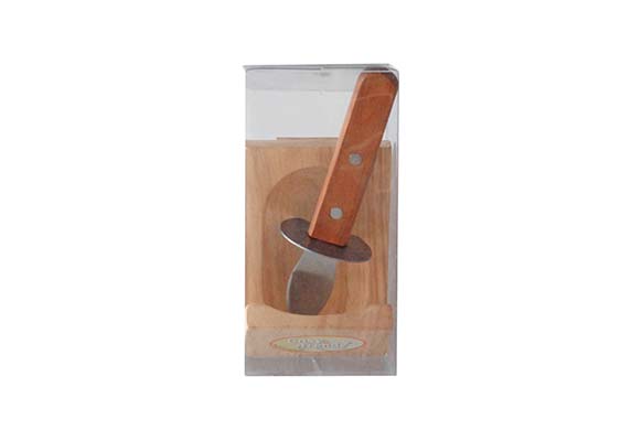 Oestermes met houten houder 12,6x7,8x5,9 cm