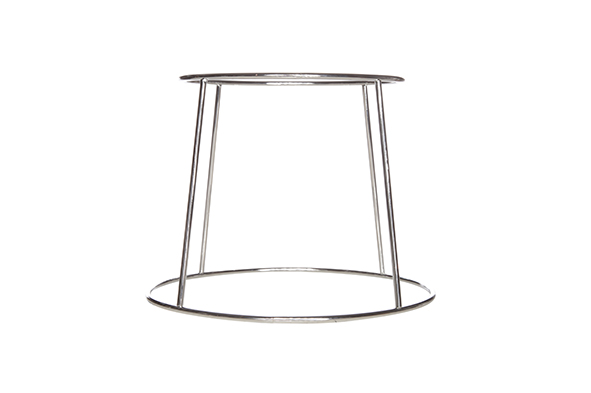 Houder voor zeevruchtenschaal chroom alu, Ø 19x18,5 cm