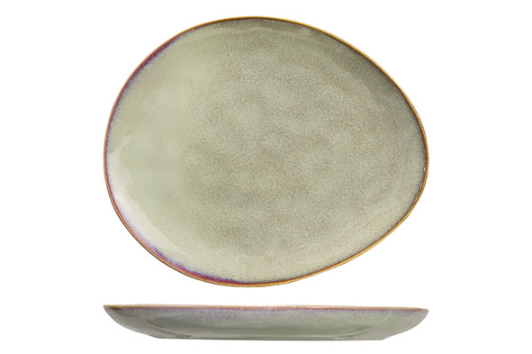 Trentino dessertbord ovaal groen 20,5 x 17 cm