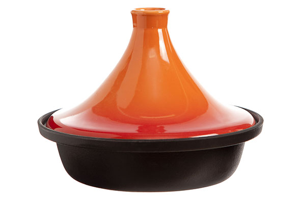 Tajine 25 cm, zwart-oranje, inductie