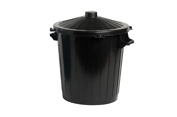 Abfalleimer mit Deckel Schwarz 50 l Ø 55 cm