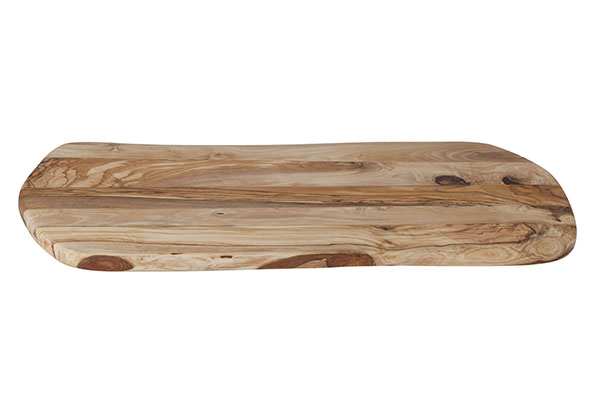 Snijplank olijfhout, naturel, 43,5 x 17,5 x 3,3 cm