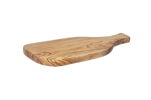 Snijplank met handvat olijfhout 23-27 x 12-16 cm