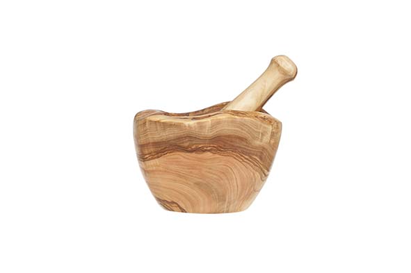 Organic Wood vijzel 14 cm + stamper olijfhout