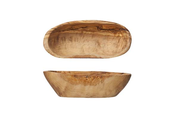 Aperoschaal olijfhout, naturel