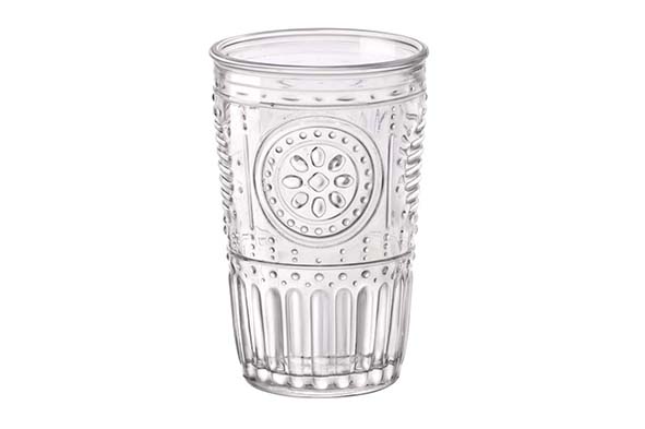 Romantic waterglas set van 6, glas, transparant, 32 cl
