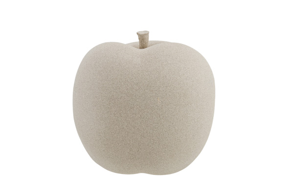 Apfel Steinzeug beige 12 x 12 x H 12 cm