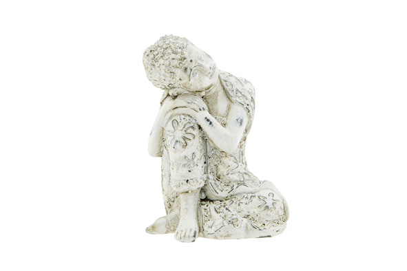 Boeddha ornament crème 10 x 8,5 x 14 cm