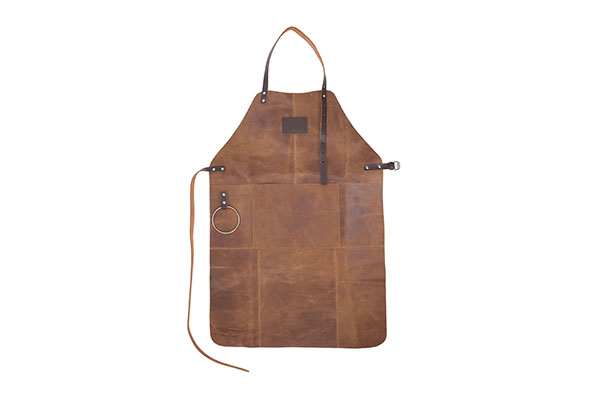 Schort lichtbruin leder 80 x 54 cm