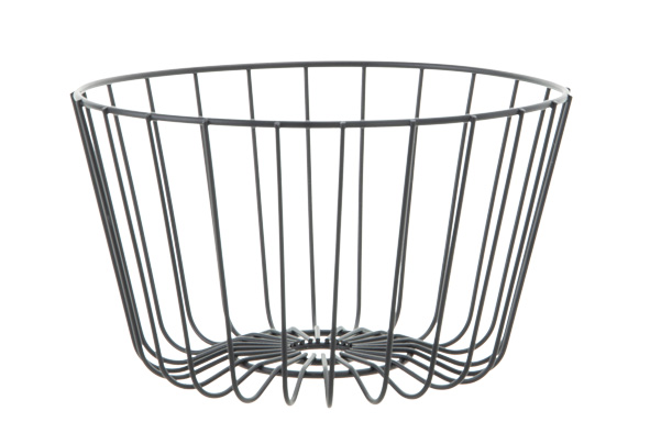Obstkorb schwarz Ø 24 x h 14,5 cm Metall