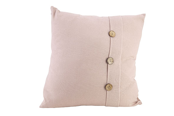 Kussen oudroze polyester 43 x 43 x 10 cm