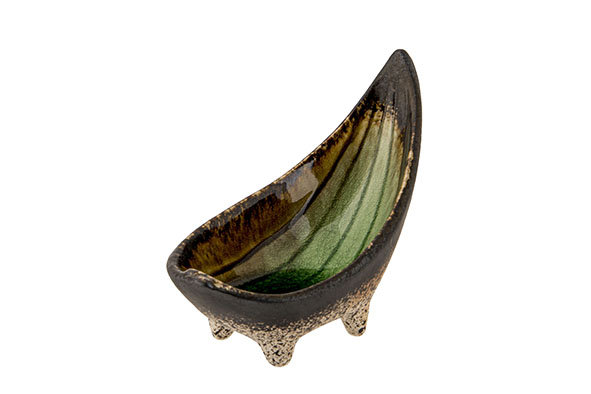 Fervido Green Aperoschaaltje 12 x 6,5 cm H9,7 cm op 4 Voetjes Gondelvorm