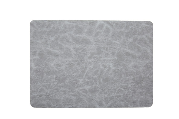 Placemat lederlook grijs gemarmerd 43 x 30 cm