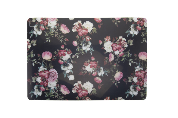 Placemat zwart rozen 43,5 x 28,5 cm, PVC