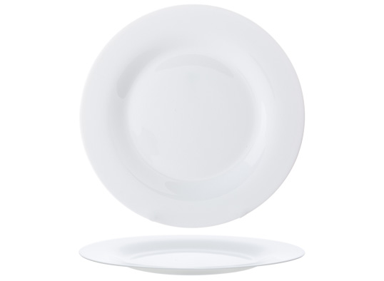 Vidiris dinner plate, 25 cm, set of 12, opal, white