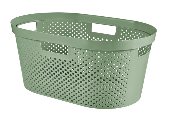 Infinity Wäschekorb Dots grün 40 l