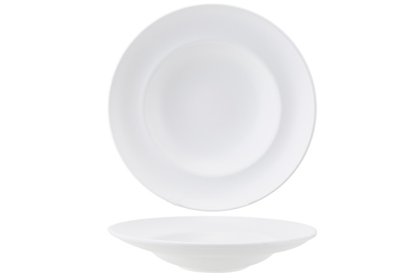 Pastabord wit mat, melamine, Ø 27 cm